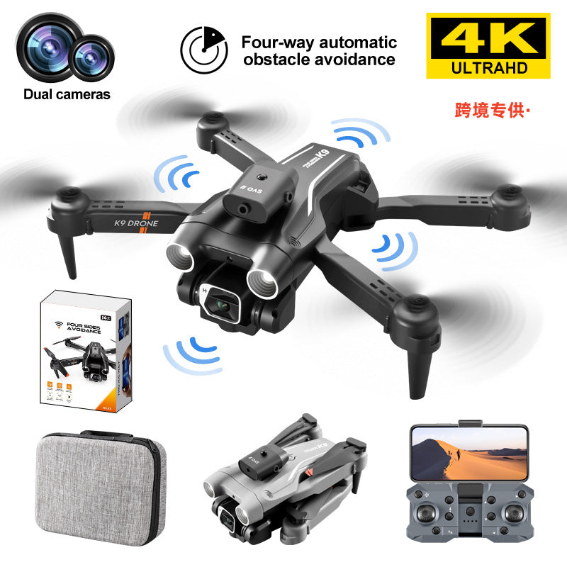 K9 drone with 360° obstacle avoidance, 8k aerial photography, dual camera, quadcopter, auto-return, foldable remote control aircraft z908