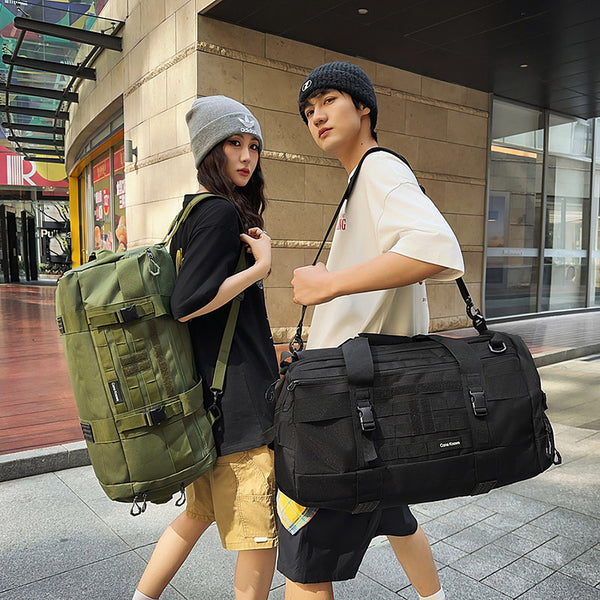 Large capacity men's and women's storage bags outdoor portable oblique span large backpack sports satchel fitness bag travel belt compartment