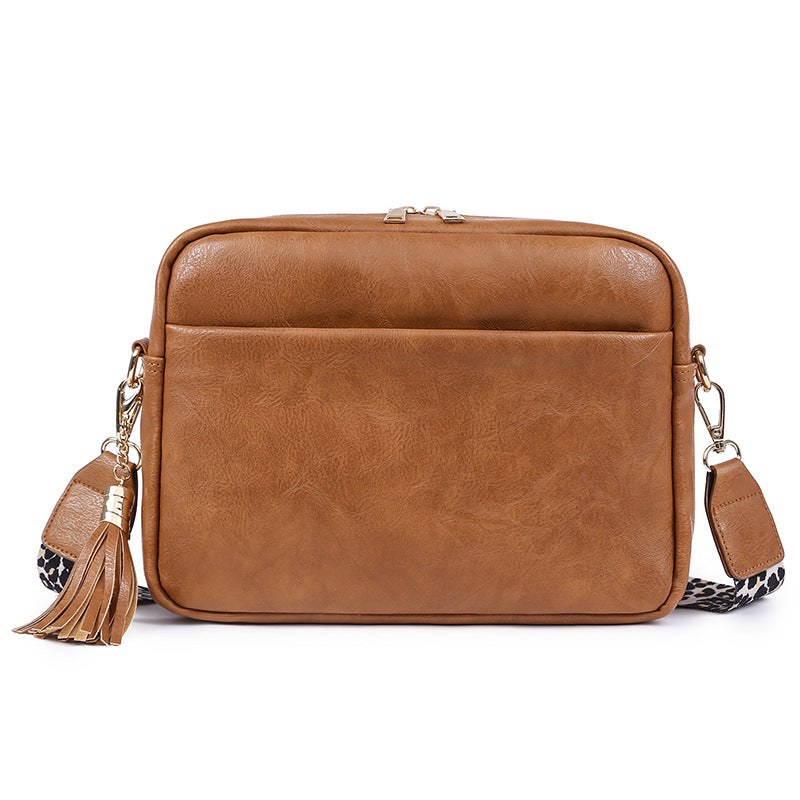 Cross-border wholesale wide shoulder strap bags women's bags new candy-colored women's shoulder bags, casual messenger small square bags