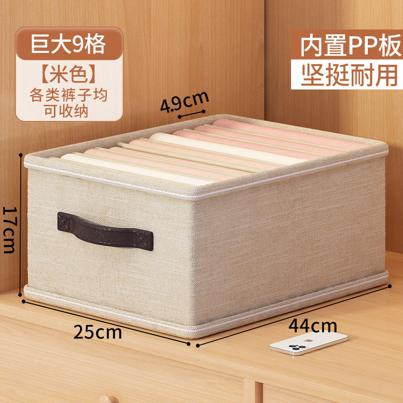 Cross-border good things, pants storage artifact, clothes, jeans, grid box, drawer-type dormitory wardrobe, layered finishing box