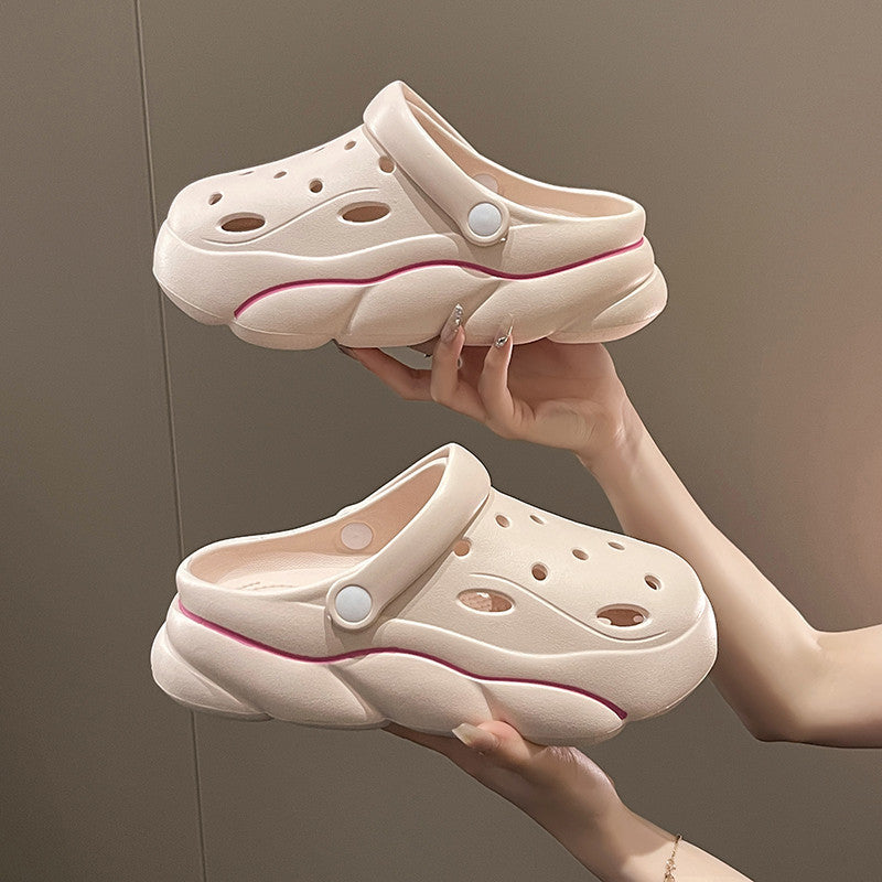 Cartoon matchingnew arrival crocs women's summerthick sole stomping on shit feeling pet outwear sandalsnon-slip soft soleeasiest for match