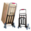 Stair climbing hand truck - heavy duty luggage carrier - portable folding utility cart for home use