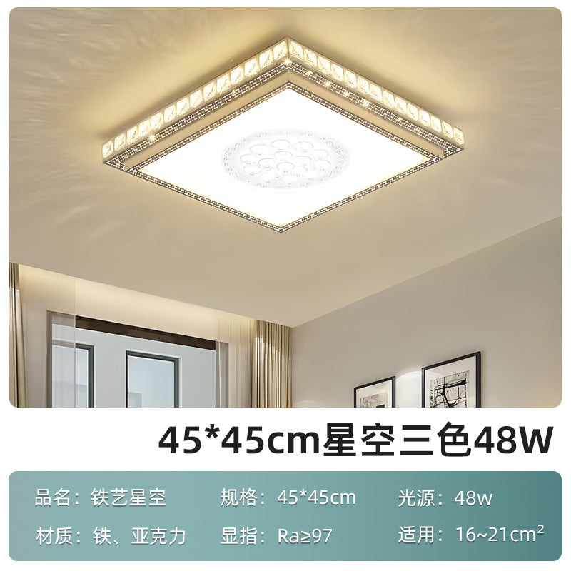 Living room light simple modern round atmosphere led ceiling light crystal bedroom light dining room lighting household lighting