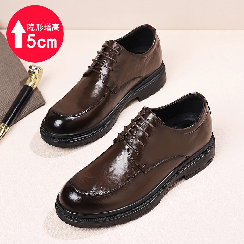 Genuine leather dress shoes for men - new spring collection, british style, business formal, plus size available, full grain leather, groom's wedding shoes