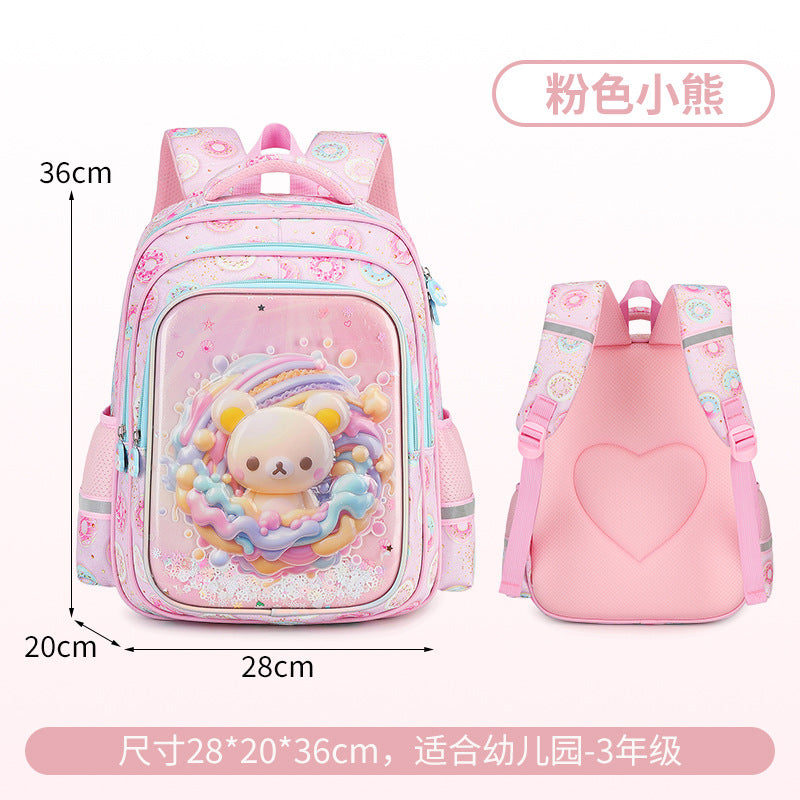 Factory wholesale new mermaid elementary school backpack - lightweight, spine-protecting, 3d transparent shell, cartoon design, large capacity backpack
