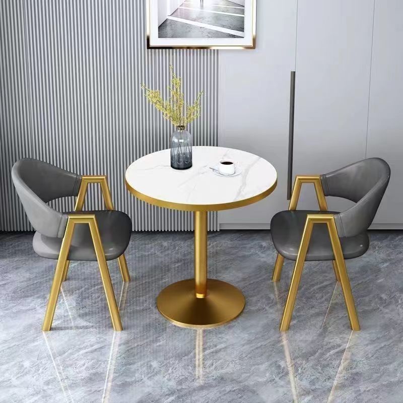Scandinavian style small round table negotiation table and chair combination balcony for home sales office milk tea shop reception and reception casualcasual