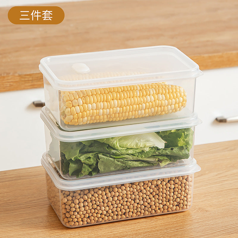 Kitchen Food Refrigerator Storage Box Transparent Sealed Fruit Food Fresh-keeping Box Food Grade Plastic Japanese Bento Box