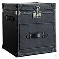 Medieval style leather box cabinet american retro sofa side cabinet creative living room box storage cabinet cigar bar side table