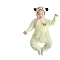 Baby clothes autumn winter quilted heattech clothing suit high waist belly protection baby autumn clothes long underwear close-fitting bottoms