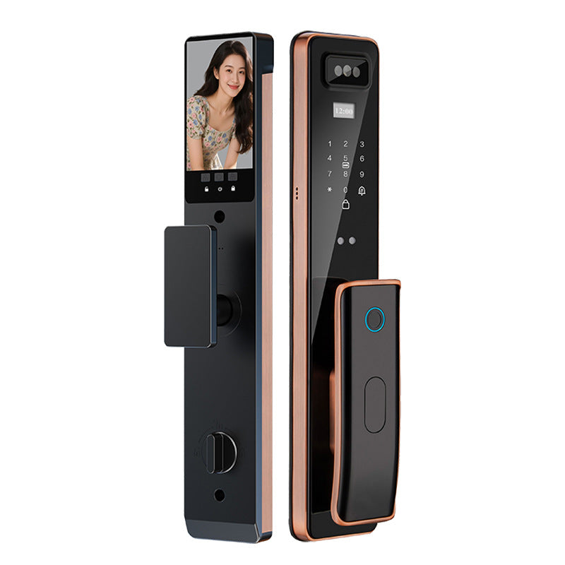 Fully automatic fingerprint lock for home security, anti-theft door face recognition smart door lock, entry door electronic lock, password lock - factory direct