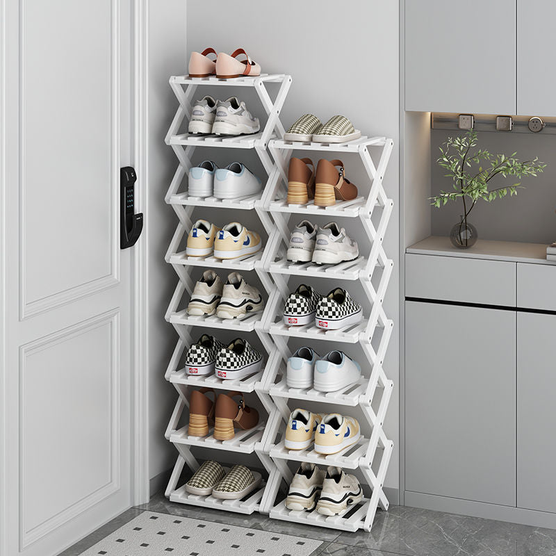 Installation-free shoe rack, simple for home door, foldable dormitory, multi-layer entrance rental house shoe cabinet, shoe storage handy gadget