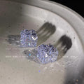 Exquisite and personalized square sparkling zirconium stud earrings, new 2026 hot-selling earrings, high-end and elegant minimalist style earrings for women