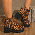 Export cross-border thick heel short boots fall and winter new arrival women's boots high heel boots  boots women's wholesale fashion style