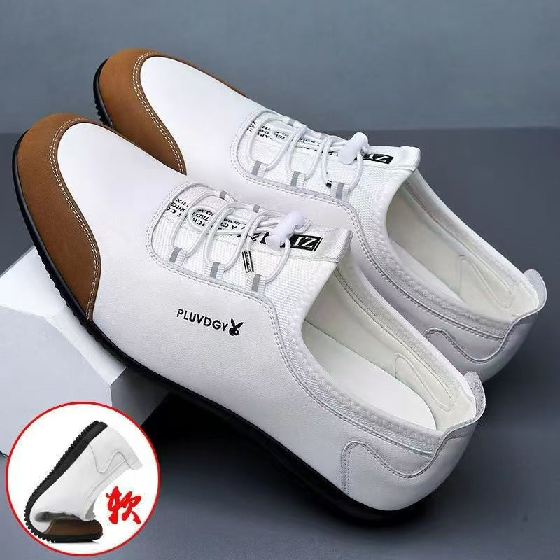 Special big salenew arrivalmen leather sandals summer breathable leather shoes middle-aged and elderly soft bottom dad hole shoes cut out