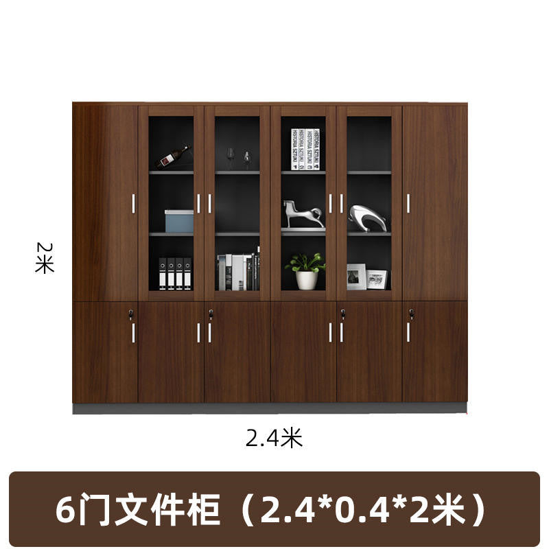 Company office cabinet wooden floor-standing file cabinet background cabinet information cabinet wooden board storage cabinet bookcase high cabinet