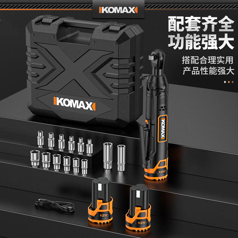 Electric ratchet wrench, high torque truss, rechargeable 90 degree right angle wrench, stage socket special tool