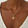 amazon fashion new product ot buckle necklace copper heart-shaped pendant fashionaccessible luxury clavicle chain women's jewelry gift