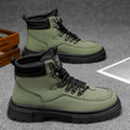 Men's martin boots: new 2025 spring collection - workwear high-top motorcycle boots, british style, waterproof, slip-resistant, soft leather men's shoes
