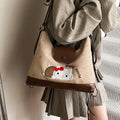 2025 new women's bag: autumn/winter retro versatile crossbody bag, fresh & sweet polka dot single/double shoulder bag, commuter bag
