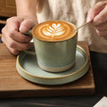 Retro japanese style mug kiln clay cup afternoon tea latte latte cup cake dessert plate for home mug