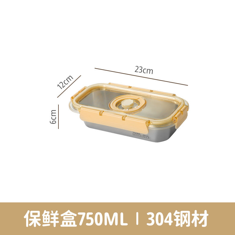 304 stainless steel fresh-keeping box, special sealed box for food-grade refrigerators, lunch box can be heated in microwave oven, bento box
