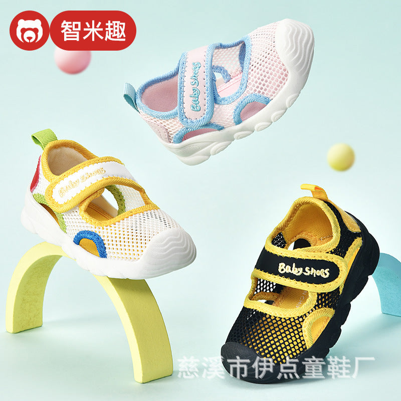 Toddler shoes for boys, summer sandals, infant soft-soled functional cartoon shoes, baby shoes for ages 1-3, children's shoes