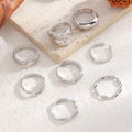 Plain ring wholesale fashion cross-border metal glossy jewelry women's suitfashionins cold style niche style ring