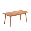 Cherry wood color dining table and chair all solid wood dining table combination dining chair for home rectangular solid wood dining table and chair combination