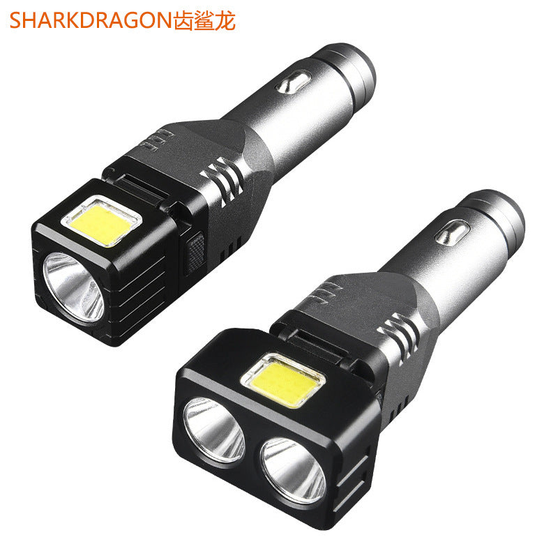 Cross-border new multi-function car charging window breaker flashlight LED portable lighting car charger
