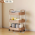 Movable coffee table snack cart cream style living room sofa side table mini bedside storage rack table