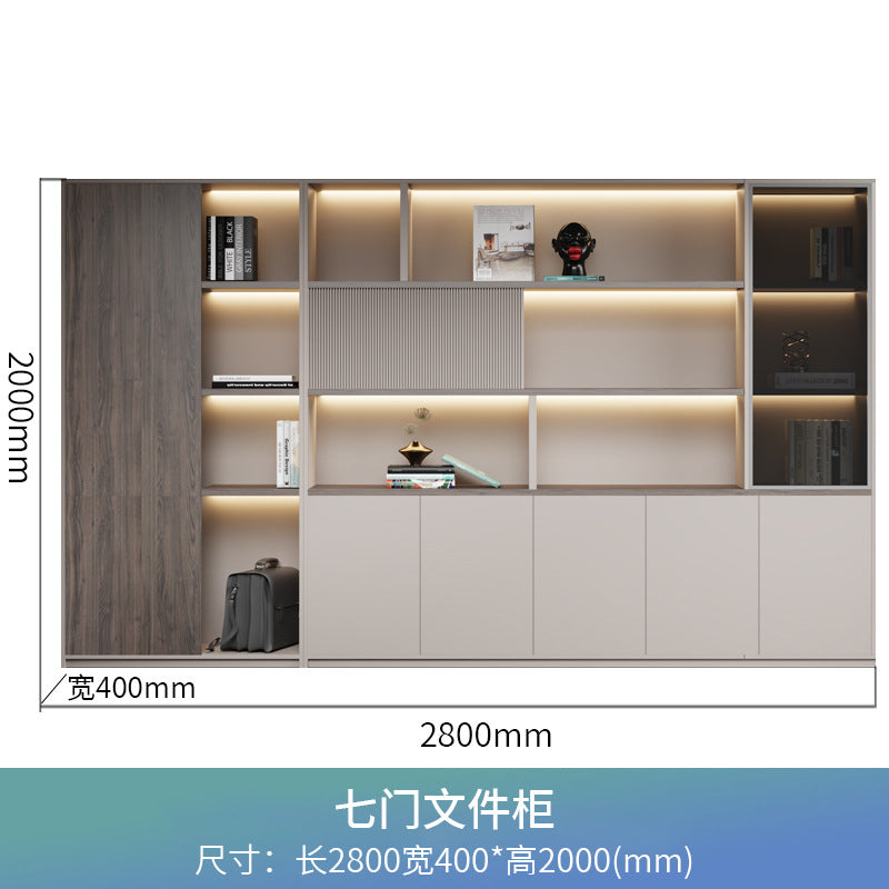 Boss office background cabinet bookcase file cabinet wooden information cabinet storage cabinet wall floor cabinet office furniture