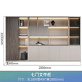 3.5m door filing cabinet (grey technical wood*khaki)
