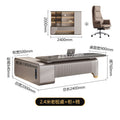 2.4m single cabinet boss table + 2.4m file cabinet + boss chair