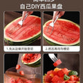 New multifunctional stainless steel double-head watermelon slicer - commercial grade fruit pulp divider - specialized watermelon dicing knife