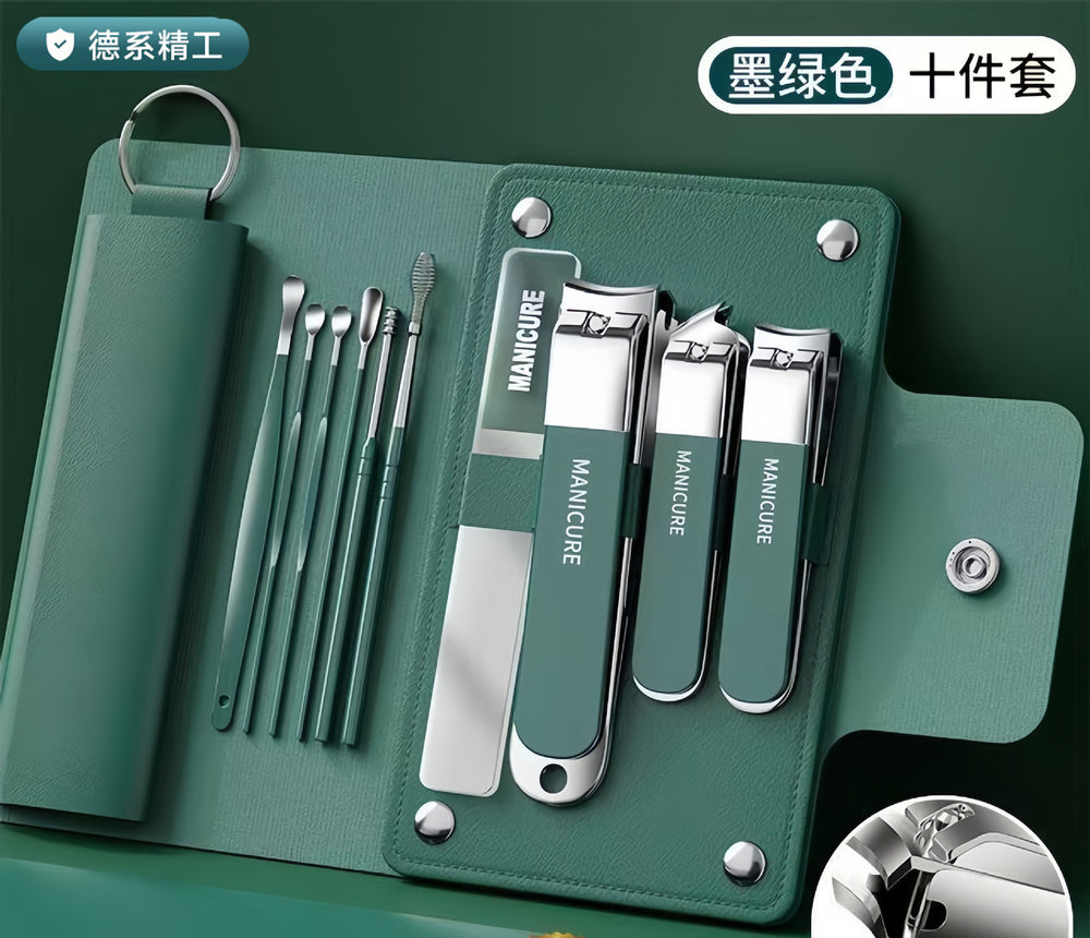 Stainless steel nail clipper set - premium manicure & pedicure tool kit - nail clippers & trimmer gift set