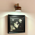 French medieval style solid wood wall lamp can be rotated bedroom bedside cafe bauhaus retro art decoration wall lamp