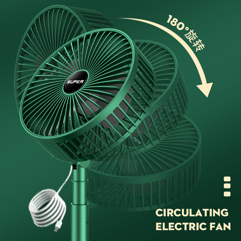 wireless folding extendable mini fan - portable usb rechargeable camping fan for home and desk use
