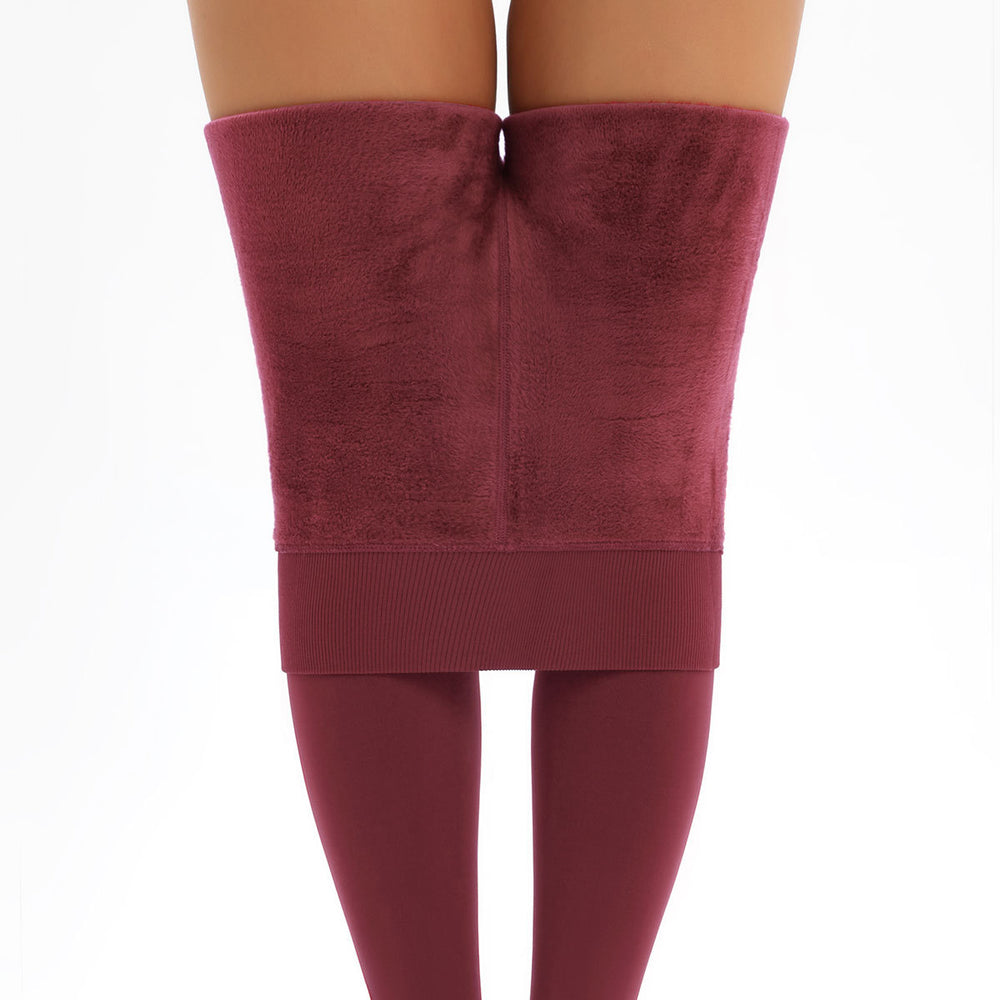 Fall and winter300gpearl velvet heattechoutwearall-in-one pants fleece-linedthickened pantyhose bottom pants