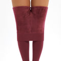 Fall and winter300gpearl velvet heattechoutwearall-in-one pants fleece-linedthickened pantyhose bottom pants