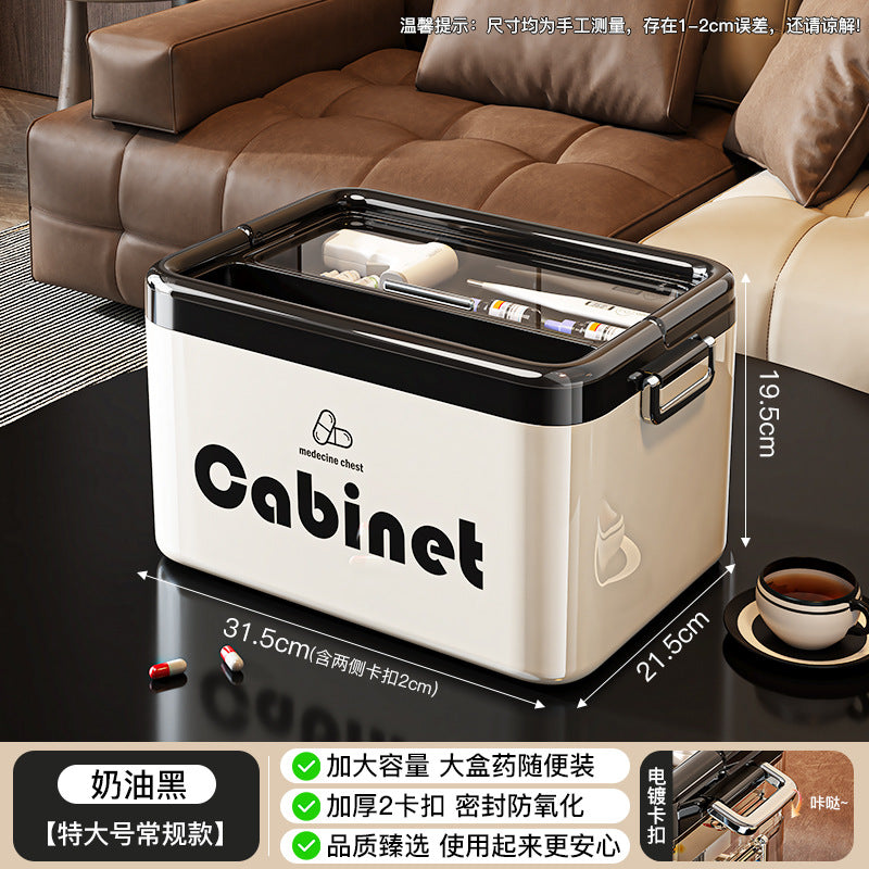 Multi-layer medicine cabinet Household medicine cabinet Large capacity medicine storage box Portable plastic medical first aid and portable medicine cabinet
