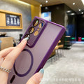 Suitable for samsung s23ultra skin-feeling frosted mobile phone case s25 ya shield magnetic lens protective case s23plus soft
