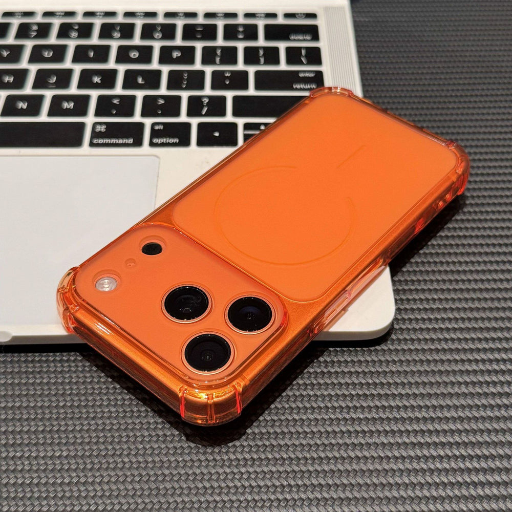 Four-corner anti-fall corning shell is suitable for iphone 16 frosted transparent mobile phone case that instantly turns into apple 17promax soft case
