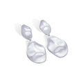 Amazon's new stylishtrendy teardrop-shaped pendant earrings polished hollow exaggerated heavy geometric earrings for women