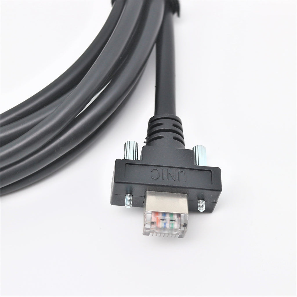 Class 6 Shielded CAT6 with ear screws High-speed industrial network cable Gigabit industrial network cable Camera waterproof network cable