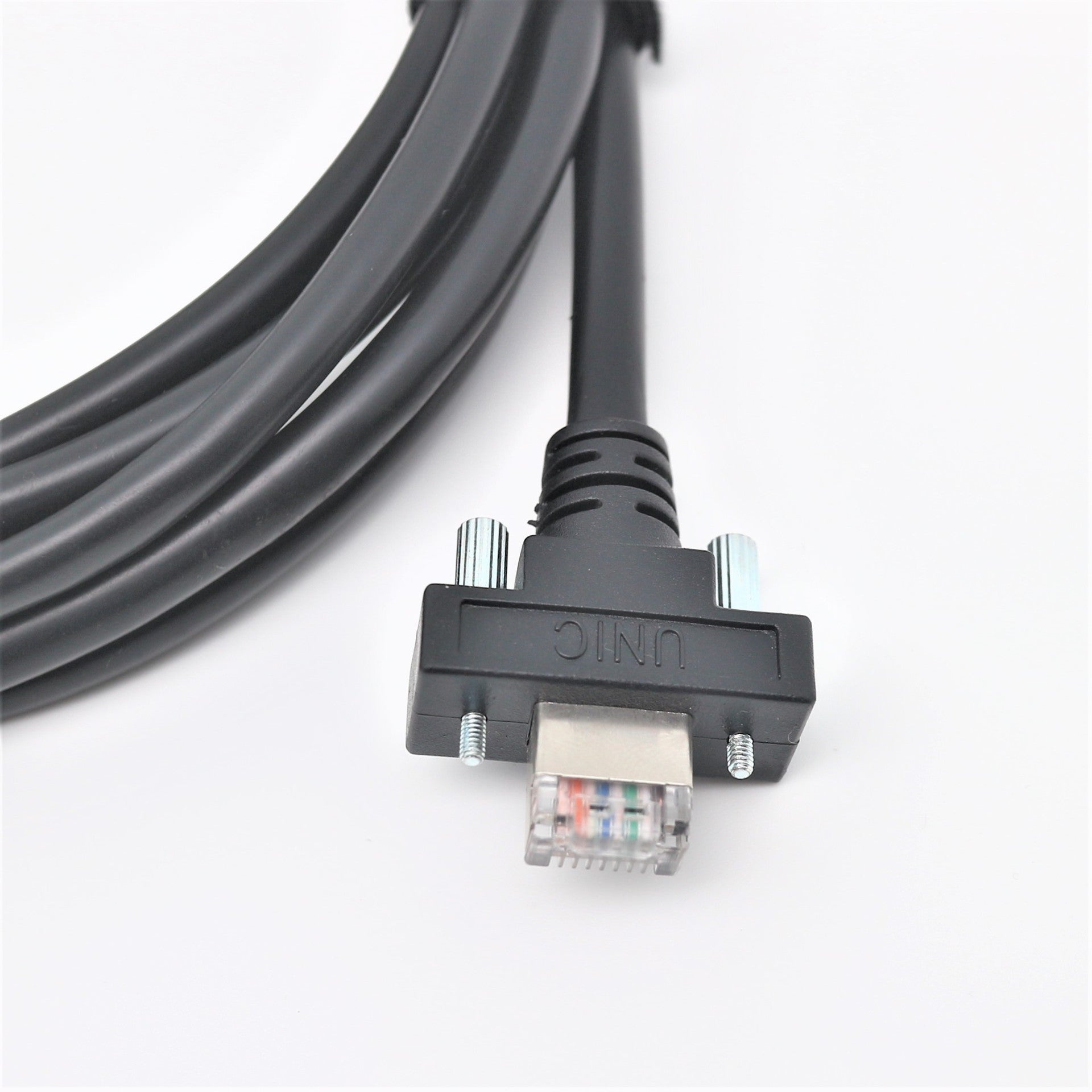 Class 6 Shielded CAT6 with ear screws High-speed industrial network cable Gigabit industrial network cable Camera waterproof network cable