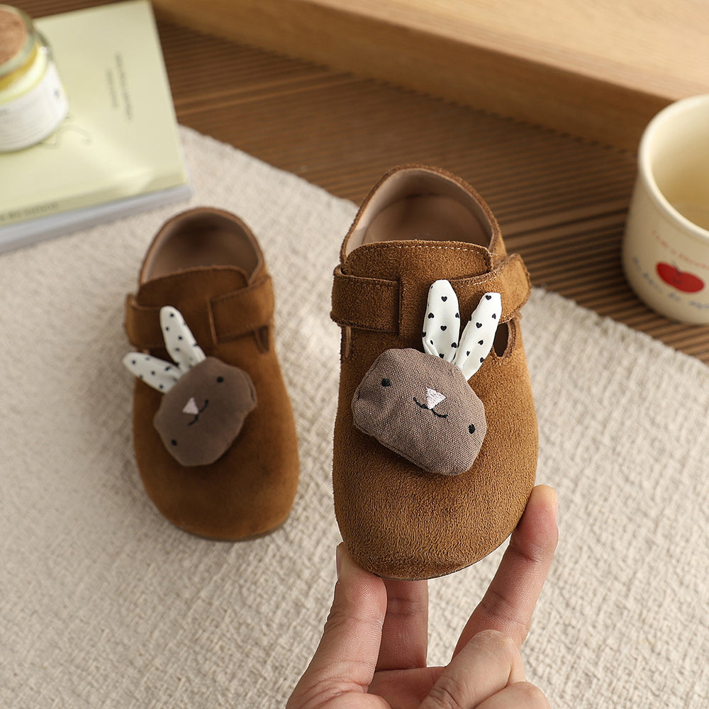 Vancahao little girl's cute cartoon birkenstock shoes  comfortable soft sole korean style girls' single shoes casual shoes