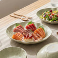 Japanese-style pasta plate, household salad plate, high-end restaurant ceramic tableware, retro straw hat bowl, light luxury western food plate