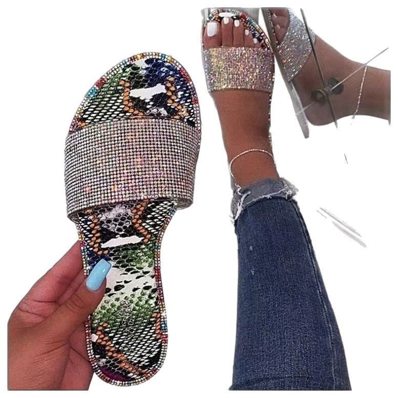 Export 42plus size43 rhinestone cool women's flip-flops women's sandals summernew arrival cross-border wshi