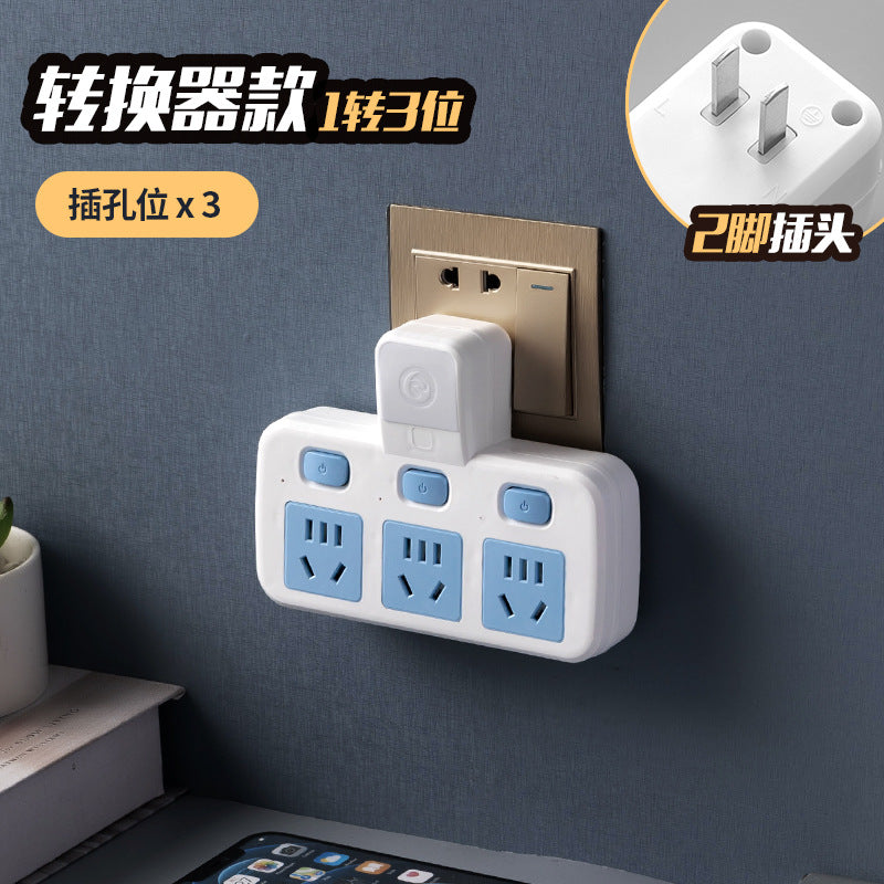 Two-pin socket, two-hole power strip, american standard plug converter, two-pin power strip, plug-in board with cable, 2-pin head panel, multi-hole