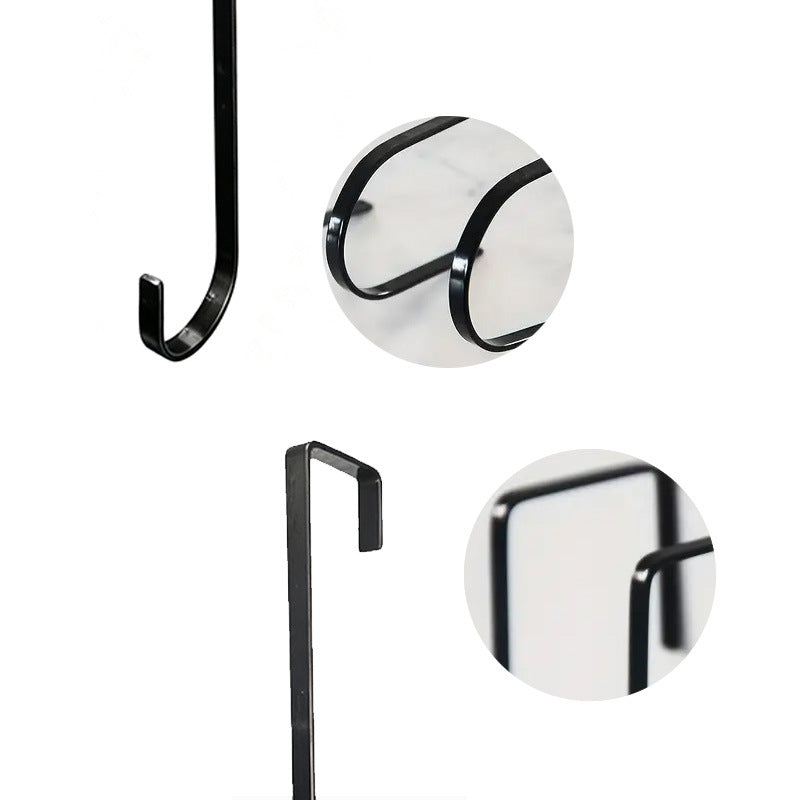 Extended iron s-hook - perfect for christmas, holiday decorations, doorways, home, dorms, and rentals